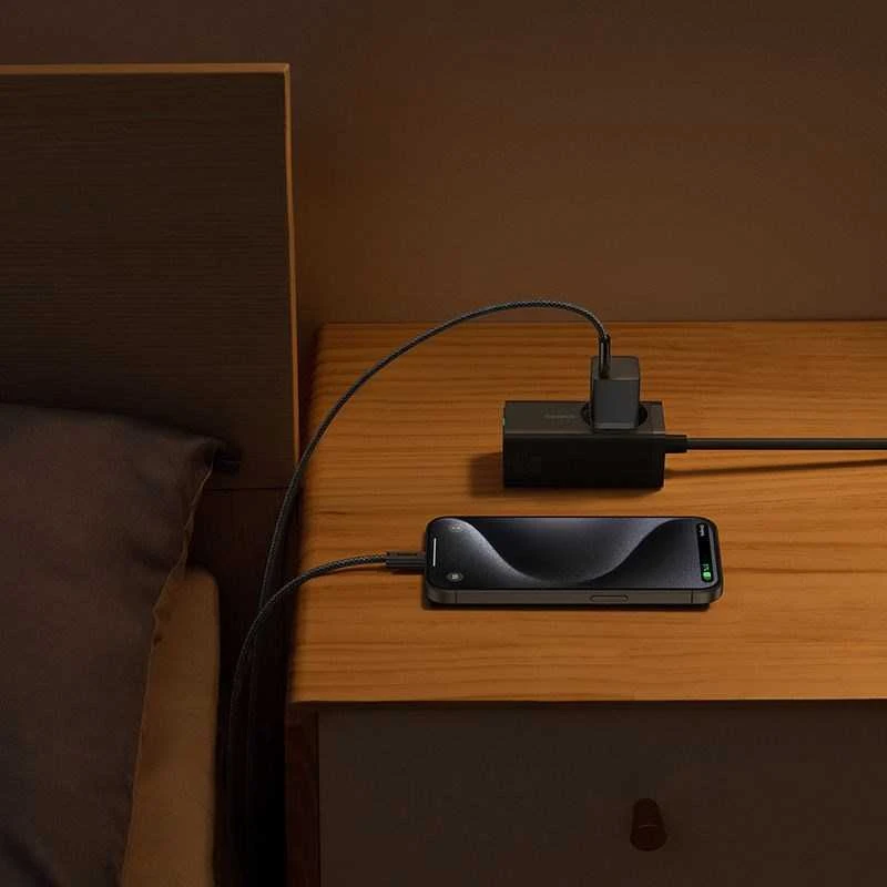 Baseus GaN5 30W su kablem 100W USB-C do USB-C - juoda