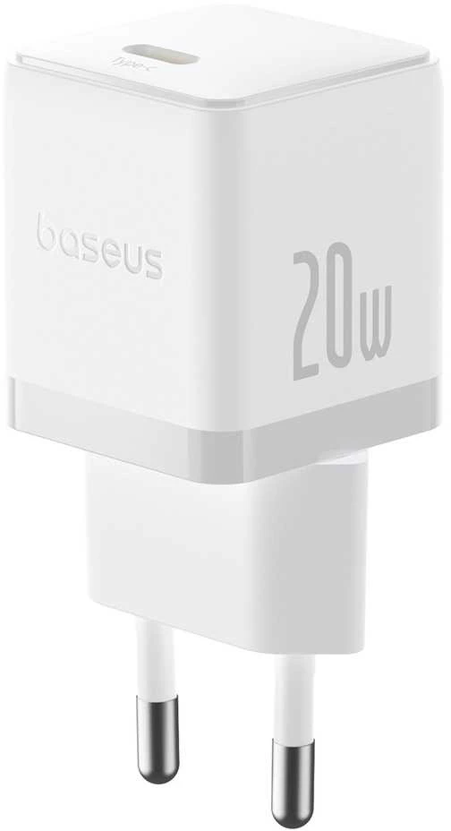 Baseus Sieninis įkroviklis Palm 20W USB-C QC3.0 PD3.0, baltas