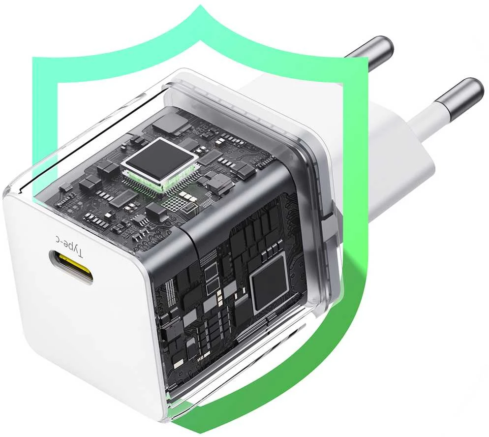 Baseus Sieninis įkroviklis Palm 20W USB-C QC3.0 PD3.0, baltas