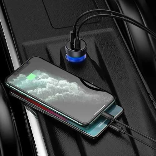 Baseus QC + PPS greitasis automobilinis įkroviklis 65W - Pilkas