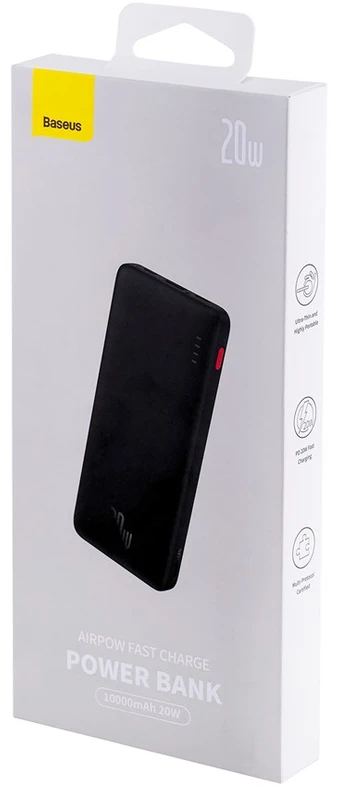 Baseus Airpow 10000mAh 20W maitinimo blokas (juodas)