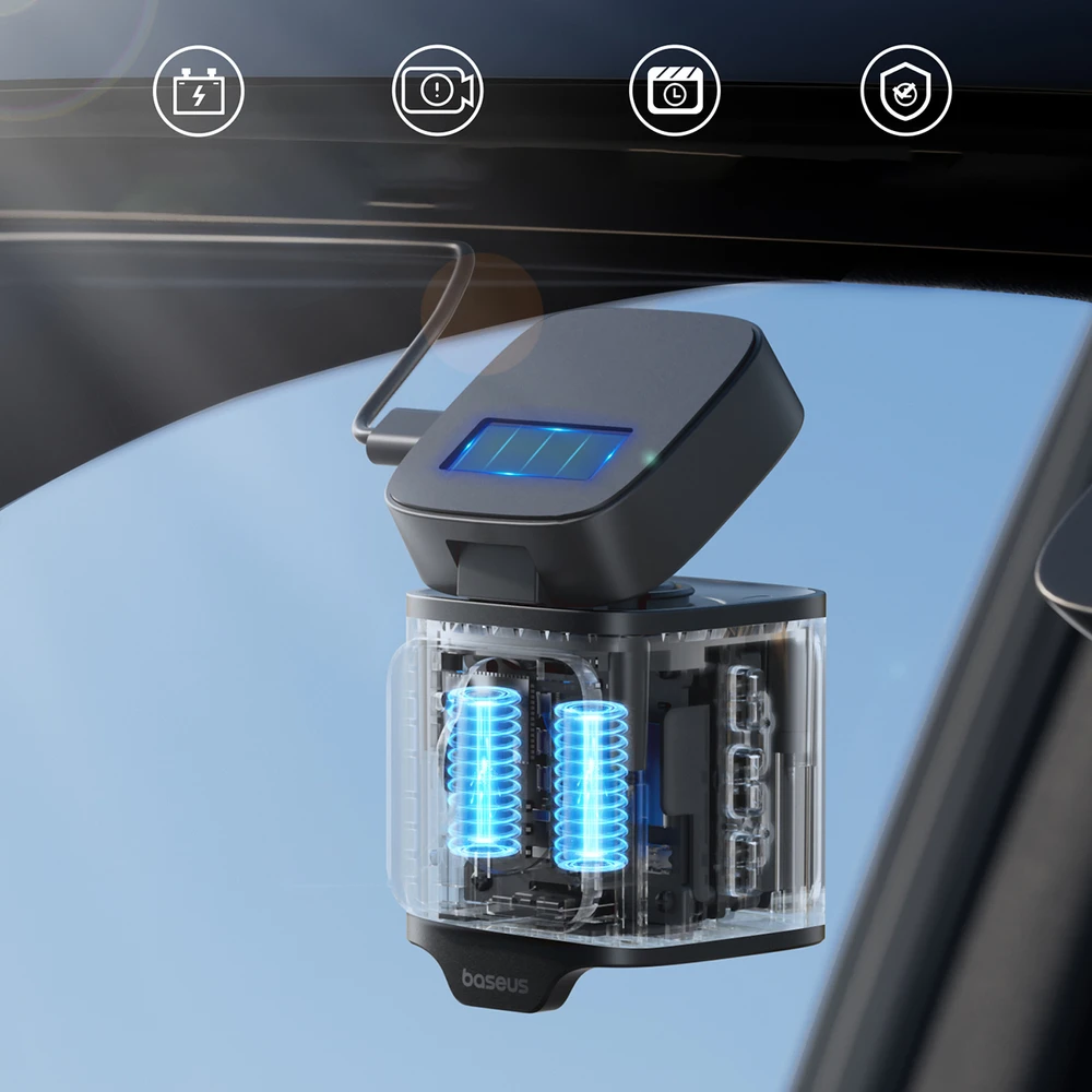 Baseus PrimeTrip VD1 automobilinis vaizdo registratorius 2K+1080p – juodos spalvos