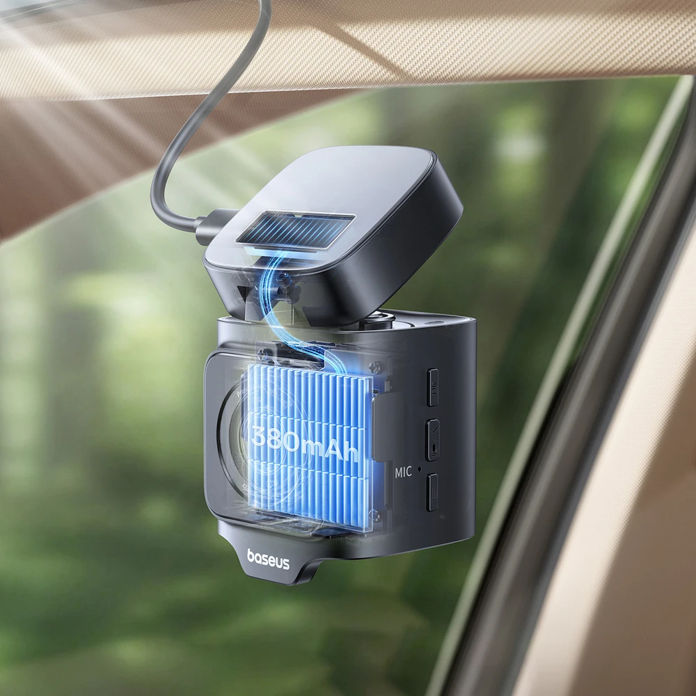 Baseus PrimeTrip VD1 Pro Car DVR 4K+1080p with Baterija - Juodas