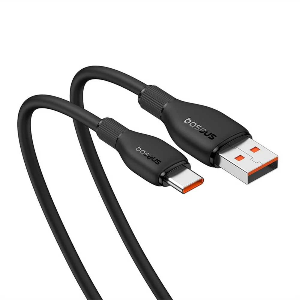 Baseus Pudding serijos 100W USB-A - USB-C kabelis 2m - Juodas