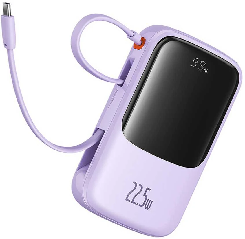 Baseus Qpow Pro+ 10000 mAh 22.5W violetinė