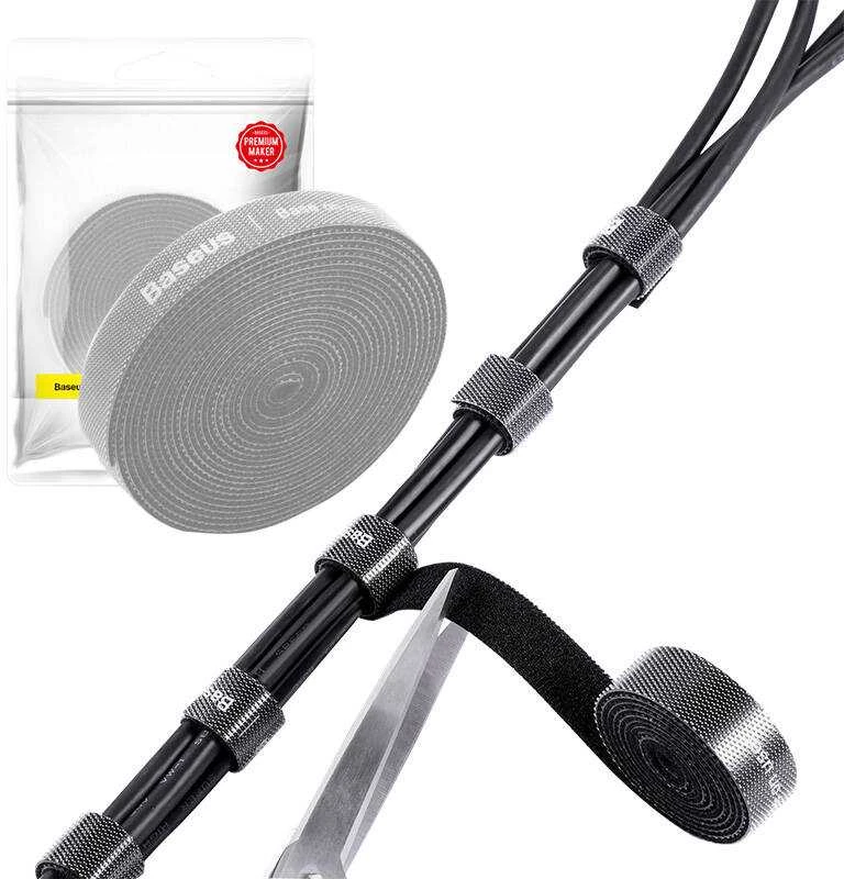 Kabelių surišimo juosta, "Velcro", 3m pilka BASEUS