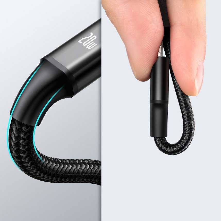 Baseus Rapid serijos Micro USB + Lightning + USB-C kabelis skirtas M+L+T 20W 1.5m – Žalias