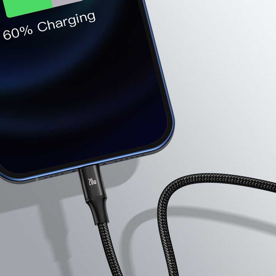 Baseus Rapid serijos Micro USB + Lightning + USB-C kabelis skirtas M+L+T 20W 1.5m – Žalias