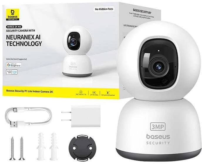 Baseus P1 Lite 2K vidaus kamera (balta)