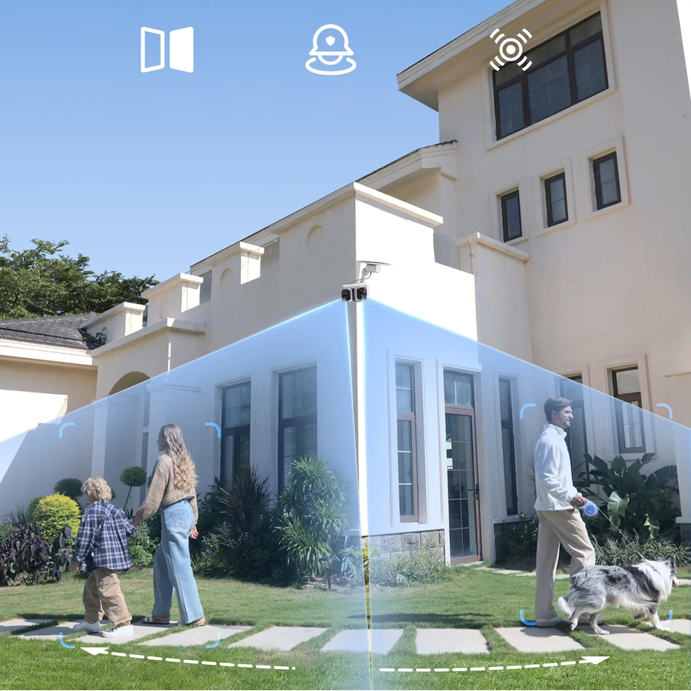 Baseus „Security X1 Pro“ dviguba kamera, 3K raiška – balta