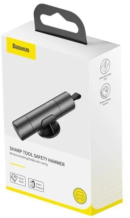 Baseus Sharp Tool apsauginis plaktukas (langų daužymas+apsauginio diržo pjovimas) Pilkas