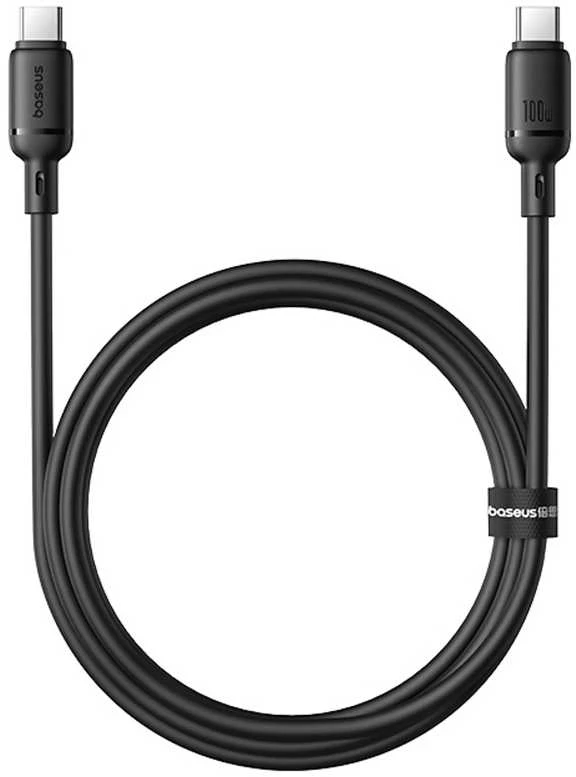 Baseus Silky Şarj Kablo TYPE-C-C 1m-Syh USB cable USB C Juodas