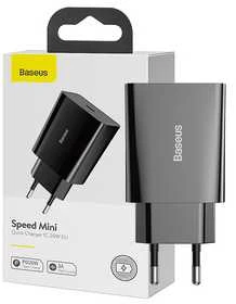 Baseus Speed Mini greitas įkroviklis USB-C PD 3A 20W juodas