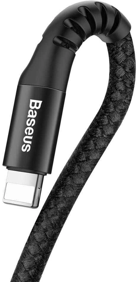 Kabelis Baseus spiralinis USB2.0 A kištukas - IP žaibo kištukas 1 m. su nailoniniu šarvu Fish ey