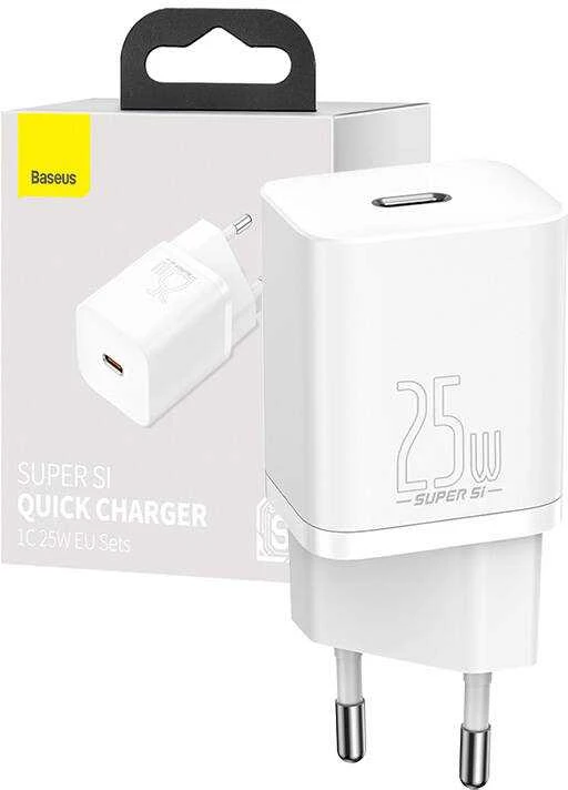 Baseus Super Si įkroviklis 1C 25W baltas