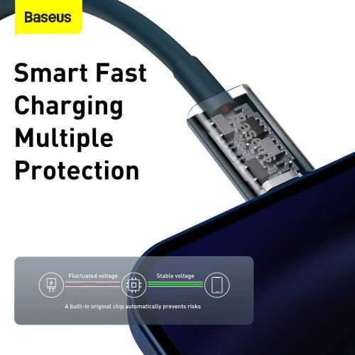 Baseus Superior serijos USB-C kabelis skirtas iPhone 20W PD 2m - Mėlynas