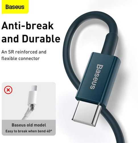 Baseus Superior serijos USB-C kabelis skirtas iPhone 20W PD 2m - Mėlynas
