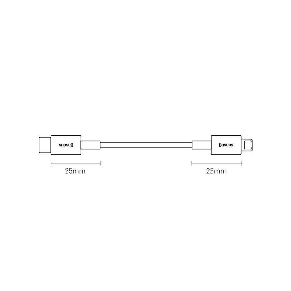 Baseus Superior serijos USB-C - Lightning kabelis 20W PD 1m - Juodas
