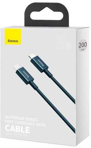 Baseus Superior serijos USB-C kabelis skirtas iPhone 20W PD 2m - Mėlynas