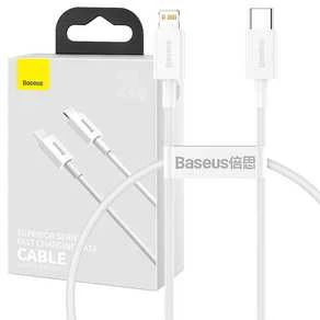 Kabelis Baseus Superior iš Type-C į Lightning PD 20W 0.25m baltas CATLYS-02