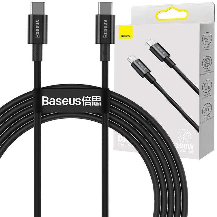 Baseus Superior serijos USB-C - USB-C kabelis 100W 2m juodas