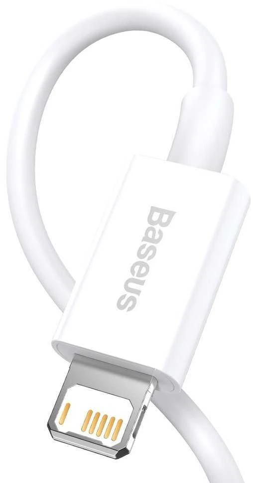 USB kabelis Baseus Superior iš USB į Lightning 2.4A 1.5m baltas CALYS-B02