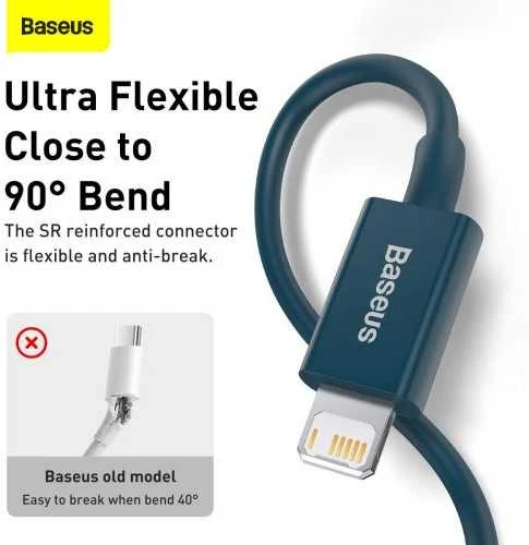Baseus Geresnis serija Kabelinė USB IP 2.4A 1m (mėlyna)