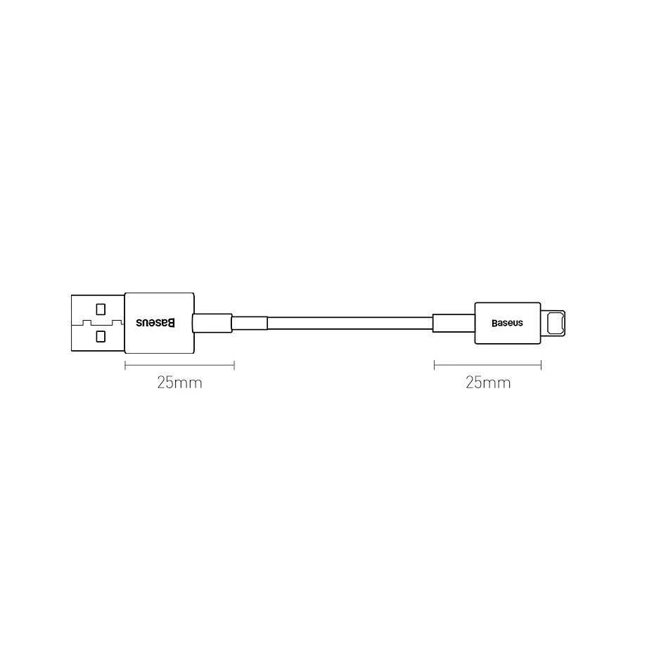 Baseus Superior Series USB - Lightning laidas 2.4A 2m - Juodas