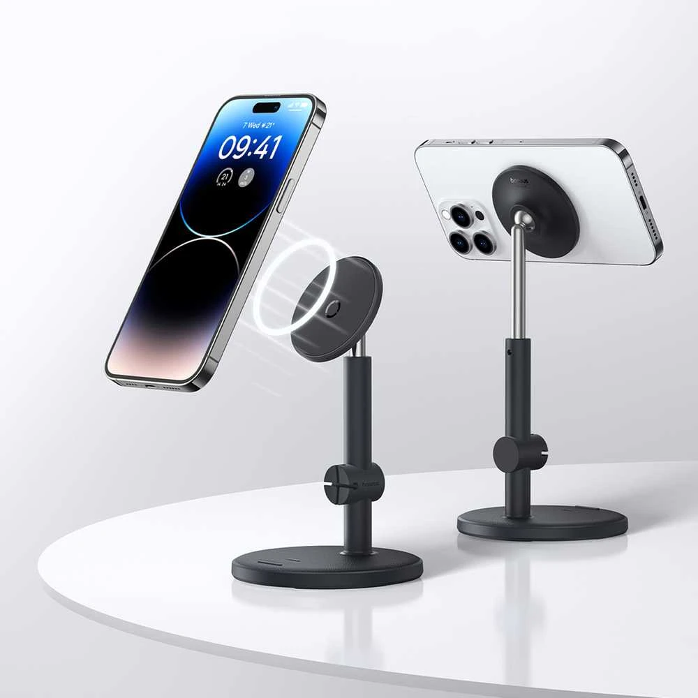 Magnetinis stalinis telefono stovas Baseus MagPro (juodas)
