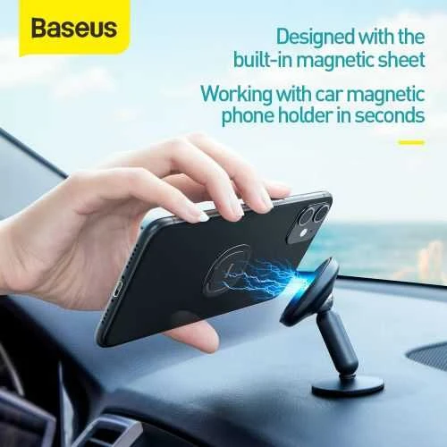 Baseus Invisible Žiedinis laikiklis telefonui - Pilkas