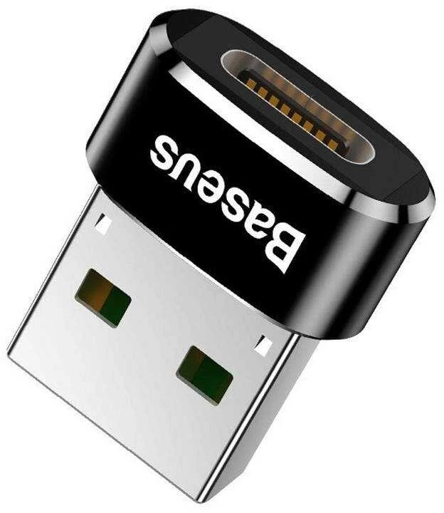 Baseus USB-C – USB-A adapteris 3A – Juodas