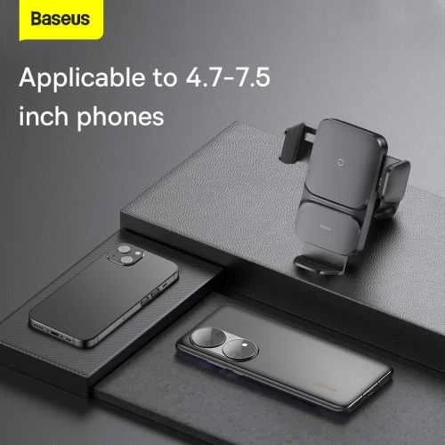 Baseus Automobilinis laikiklis 4.7-7.5" ekranų telefonams su belaidžiu Qi įkrovimu 15W, IR jutikliu
