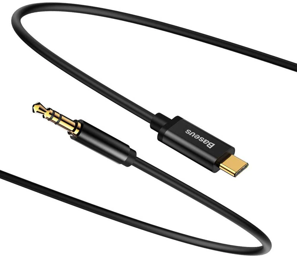 Baseus Yiven audio kabelis USB-C - 3.5mm AUX 1.2m - Juodas