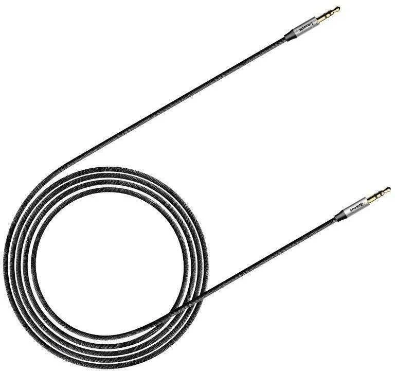 Baseus Yiven 3.5mm AUX kabelis 1m - Juodas / Sidabrinis