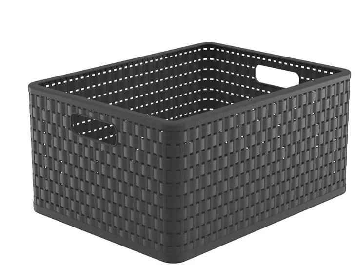 Daiktadėžė ROTHO, 28 l, pilka, 43×33×21,5 cm