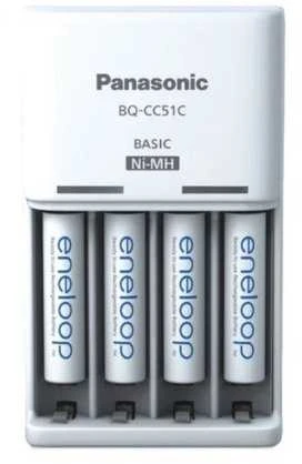 Baterija charger PANASONIC Eneloop Basic BQ-CC51 + 4x AAA 800 mAh (K-KJ51MCD04E)