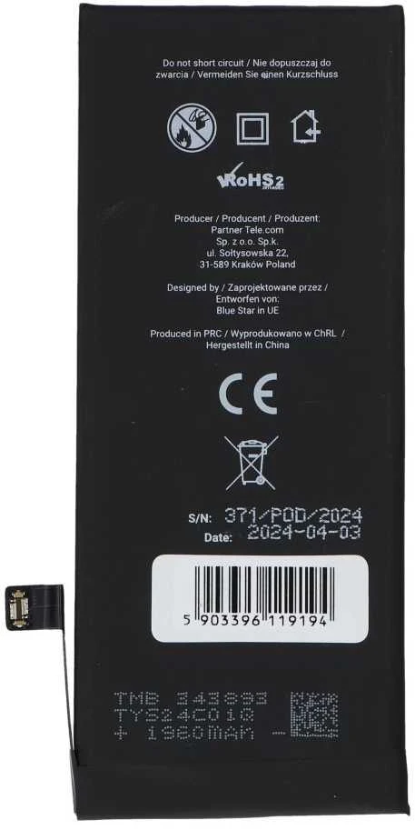 BlueStar „iPhone SE 2020“ 1821 mAh „Blue Star“ aukštos kokybės baterija