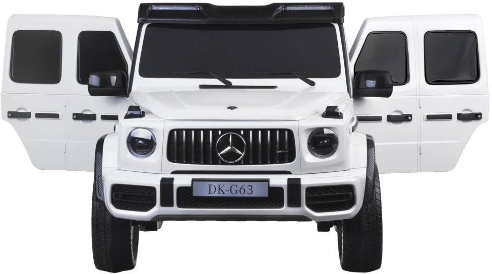 Jokomisiada Baterijomis varomas automobilis Mercedes G klasės 63 AMG 4x4 Panelinis radijas 2 asmenims PA0309