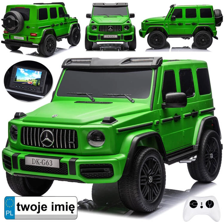 Jokomisiada Baterijomis varomas automobilis Mercedes G klasės 63 AMG 4x4 Panelinis radijas 2 asmenims PA0309