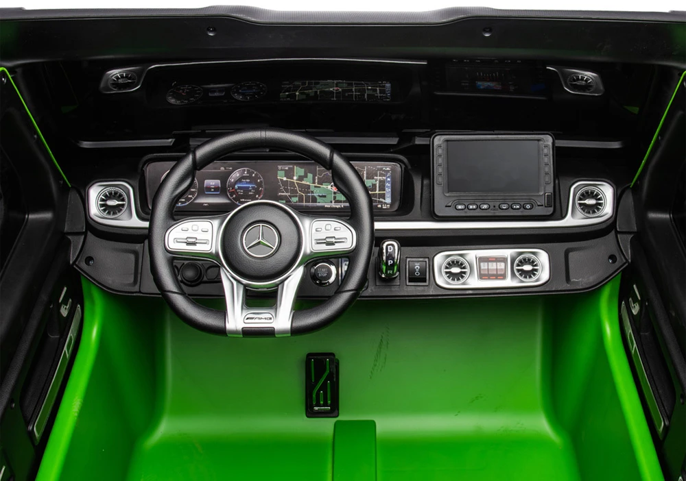 Jokomisiada Baterijomis varomas automobilis Mercedes G klasės 63 AMG 4x4 Panelinis radijas 2 asmenims PA0309