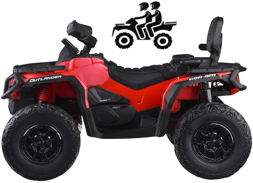 Jokomisiada Baterija varomas keturratis vaikams 2 asmenims CAN-AM OUTLANDER 4x4 LED panelė PA0326