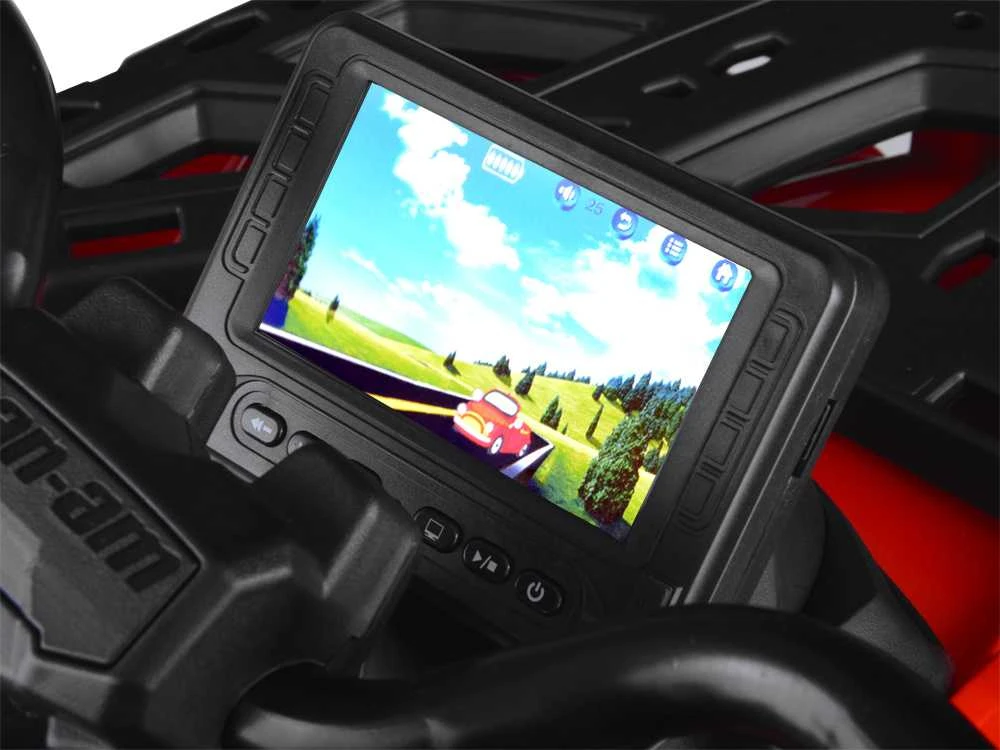 Jokomisiada Baterija varomas keturratis vaikams 2 asmenims CAN-AM OUTLANDER 4x4 LED panelė PA0326