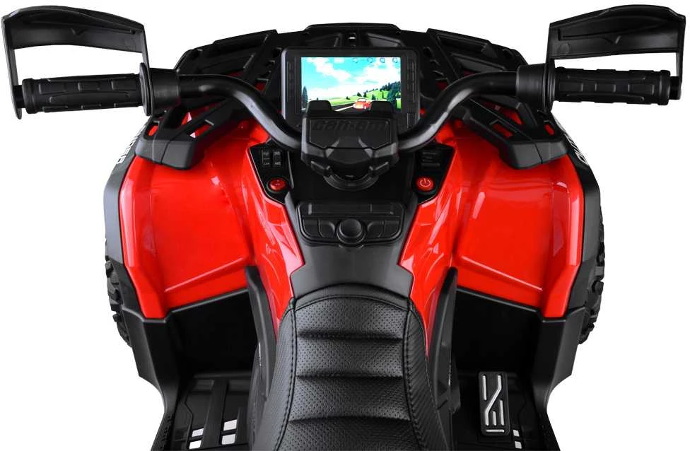 Jokomisiada Baterija varomas keturratis vaikams 2 asmenims CAN-AM OUTLANDER 4x4 LED panelė PA0326