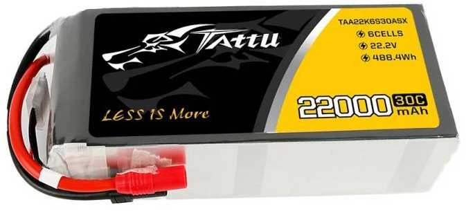 Gens Ace & Tattu Tattu 22000mAh 22.2V 30C 6S1P LiPo AS150 + XT150 akumuliatorius