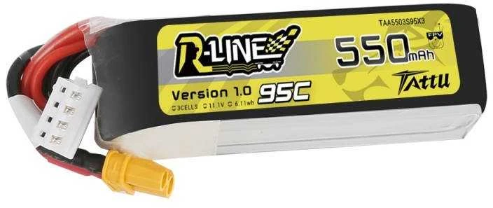 Gens Ace & Tattu Akumuliatorius Tattu R -Line 550mAh 11.1V 95C 3S1P XT30