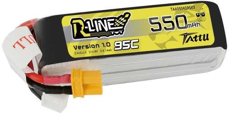 Gens Ace & Tattu Akumuliatorius Tattu R -Line 550mAh 14.8V 95C 4S1P