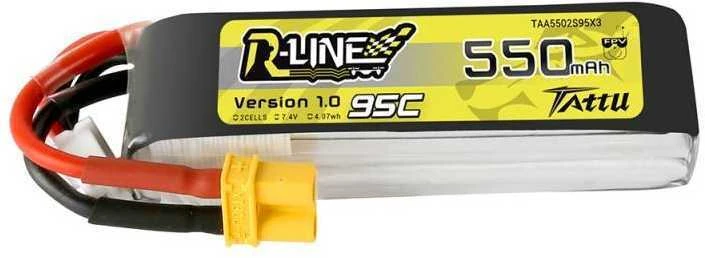 Gens Ace & Tattu Akumuliatorius Tattu R -Line 550mAh 7.4V 95C 2S1P XT30