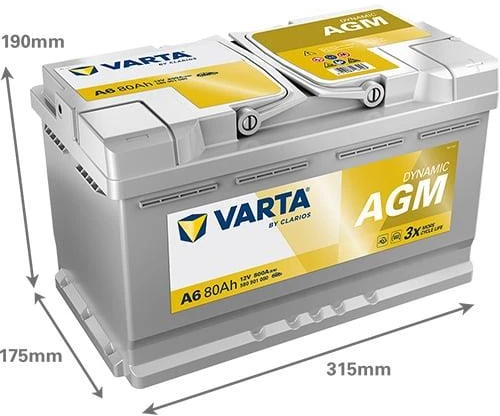 Varta Akumuliatorius 80 Ah 800 A EN 12V AGM