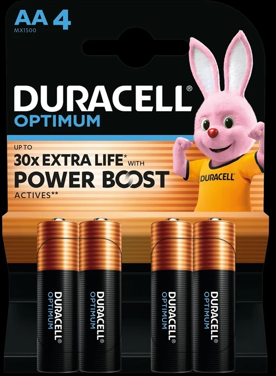 BATTERIES DURACELL OPTIMUM AA 4PCS