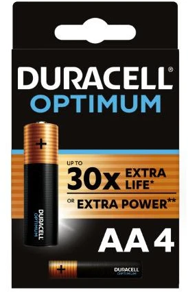 BATTERIES DURACELL OPTIMUM AA 4PCS